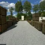 Clôture de paddock en piquets bois ronds et lisses demi-rondins pin sylvestre